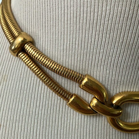 VINTAGE Monet Gold  Statement Necklace - Picture 3 of 8